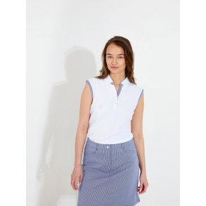 Lds Bovey drycool sleeveless - Hvid/Bl�