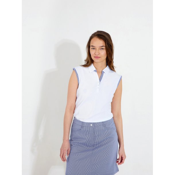 Lds Bovey drycool sleeveless - Hvid/Bl�