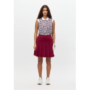 Nicky Pleated Long Skort - Beet Red