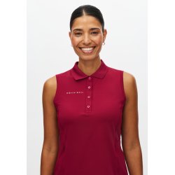 Nicky Sleeveless Poloshirt - Beet Red