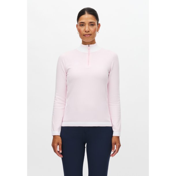 Kora Knitted Half Zip - Cradle Pink