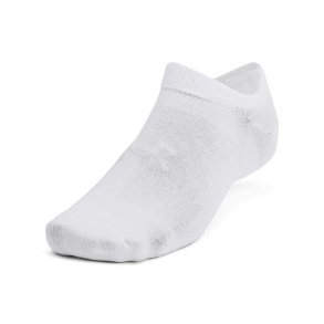 UA Essential No Show 6pk - White/White/Halo Gray