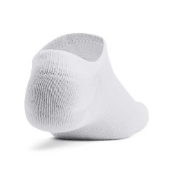 UA Essential No Show 6pk - White/White/Halo Gray