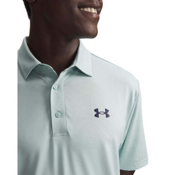 UA Playoff Jacquard Polo - Tropical Floral-Enamel Blue