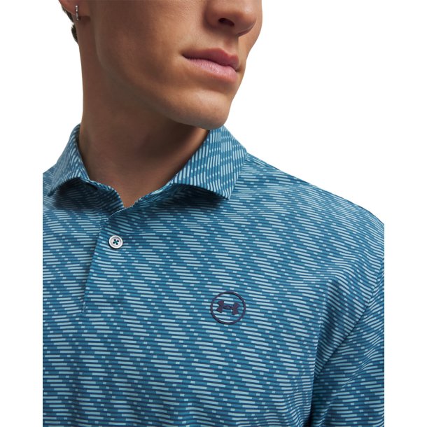 UA Drive Chill Pr. Polo - Deuces Stripe-Boundless Blue/Blue