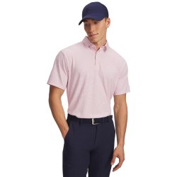 UA ArmourDry Jacquard Polo - Raise Azalea-Prime Pink
