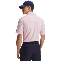 UA ArmourDry Jacquard Polo - Raise Azalea-Prime Pink
