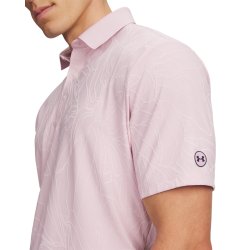 UA ArmourDry Jacquard Polo - Raise Azalea-Prime Pink