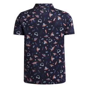 UA Matchplay Printed Polo - Midnight Navy/Posh Pink/Castlerock