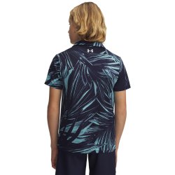 UA Matchplay Printed Polo - Midnight Navy/Blue Haze/White