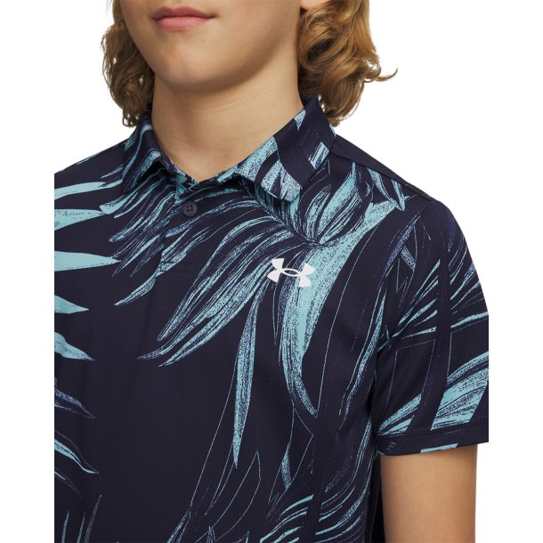 UA Matchplay Printed Polo - Midnight Navy/Blue Haze/White